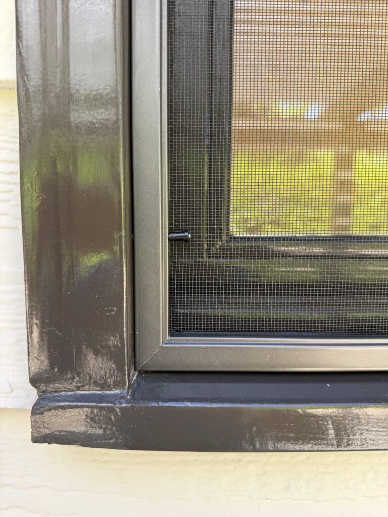 Screen Door Frame Color Matched to Window Trim