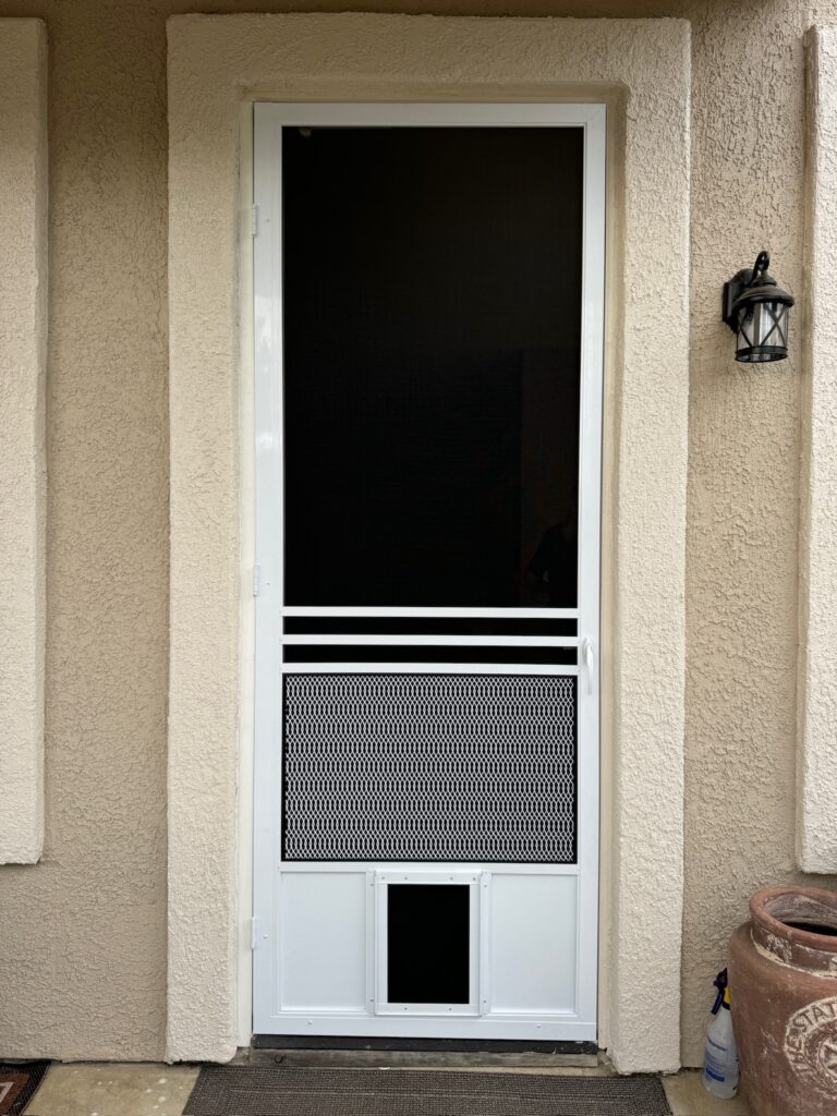 Swinging Screen Door Installed