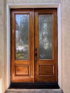 residential front door before screening